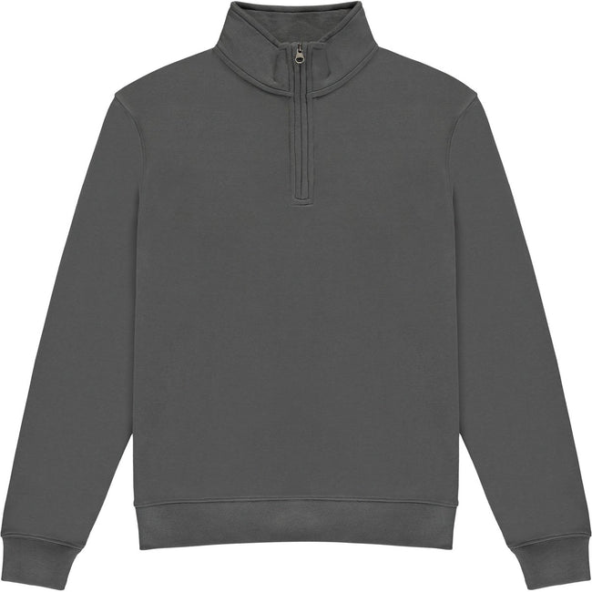 Dark Grey - Front - Kustom Kit Mens Quarter Zip Sweatshirt