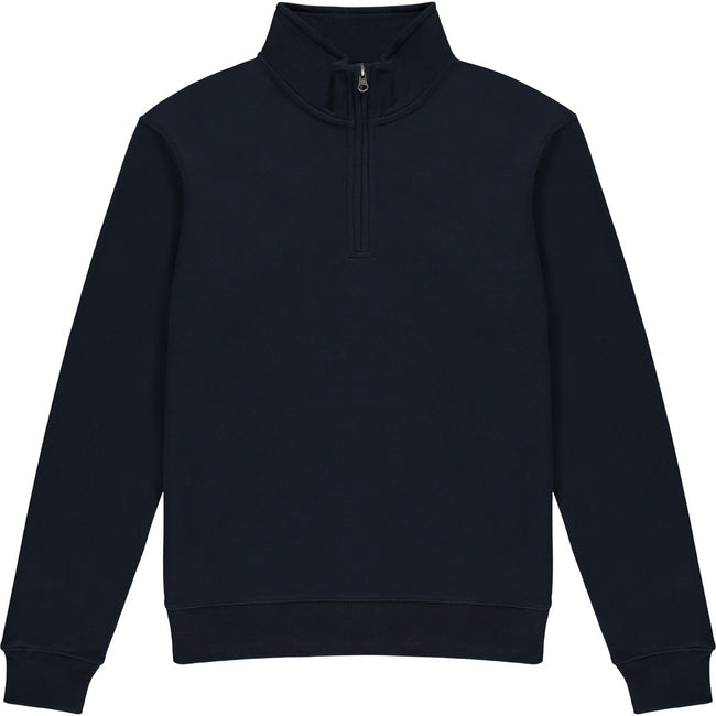 Navy Blue - Front - Kustom Kit Mens Quarter Zip Sweatshirt