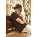 Black - Side - Beechfield Unisex Adult Recycled Polyester Bucket Hat