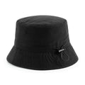 Black - Front - Beechfield Unisex Adult Recycled Polyester Bucket Hat