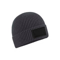 Graphic Grey-Black - Back - Beechfield Unisex Adult Patch Beanie