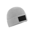 Light Grey - Back - Beechfield Unisex Adult Patch Beanie