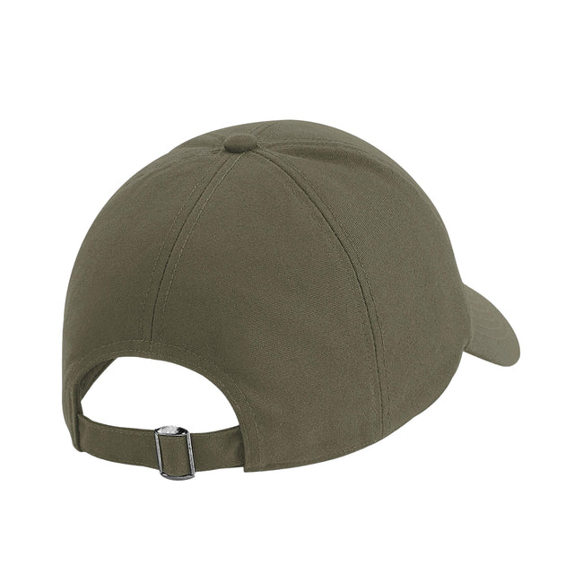 Olive Green - Back - Beechfield Unisex Adult Organic Cotton Baseball Cap
