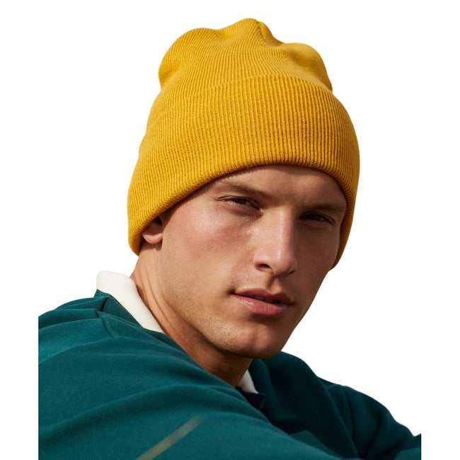 Mustard - Back - Beechfield Unisex Adult Original Deep Cuffed Beanie