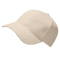 Stone - Back - Beechfield Unisex Adult Pro-Style Heavy Brushed Cotton Baseball Cap
