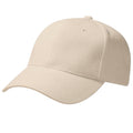 Stone - Front - Beechfield Unisex Adult Pro-Style Heavy Brushed Cotton Baseball Cap