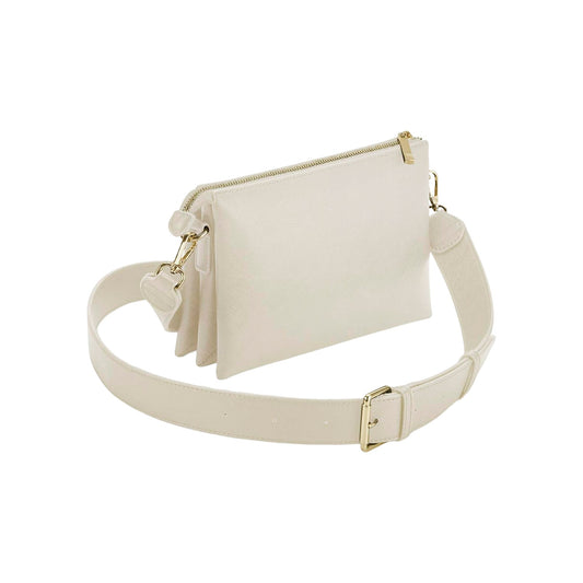 Oyster - Front - Bagbase Womens-Ladies Boutique Soft Touch Crossbody Bag