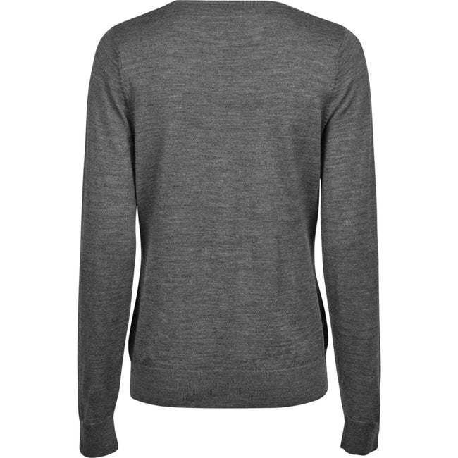 Grey Melange - Back - Tee Jays Womens-Ladies Crew Neck Sweatshirt