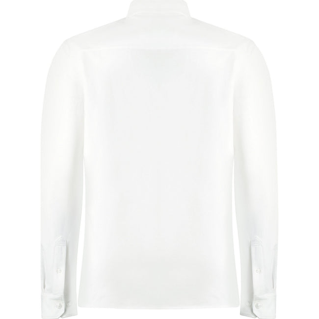 White - Back - Kustom Kit Mens Superwash 60°C Tailored Long-Sleeved Shirt