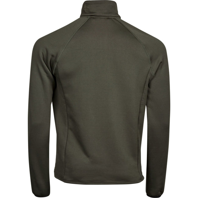 Deep Green - Back - Tee Jays Mens Stretch Fleece Jacket