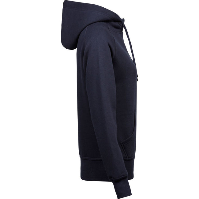 Navy - Side - Tee Jays Womens-Ladies Hooded Sweatshirt