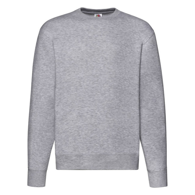 Heather Grey - Front - Fruit of the Loom Mens Premium Set-in Sweatshirt