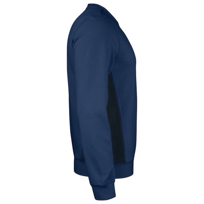 Navy-Black - Side - Jobman Mens Two Tone Sweatshirt