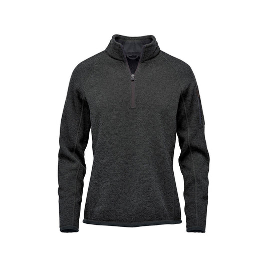 Black Heather - Front - Stormtech Womens-Ladies Avalanche Pure Earth Quarter Zip Pullover