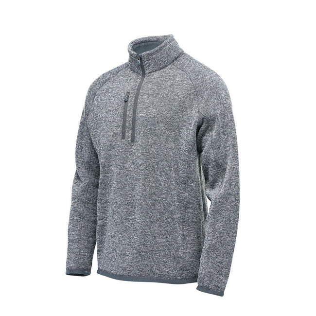 Granite Heather - Close up - Stormtech Mens Avalanche Quarter Zip Pullover