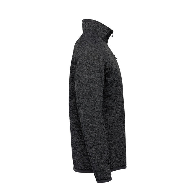 Black Heather - Side - Stormtech Mens Avalanche Quarter Zip Pullover
