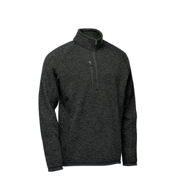Black Heather - Pack Shot - Stormtech Mens Avalanche Quarter Zip Pullover