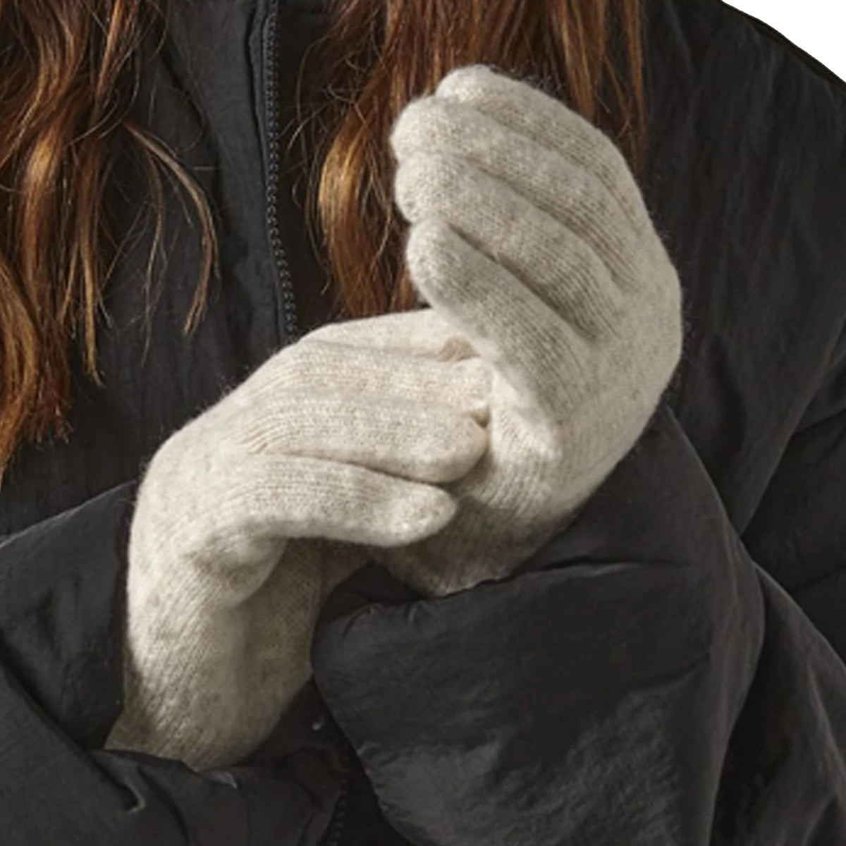 Almond Marl - Back - Beechfield Cosy Ribbed Cuff Gloves