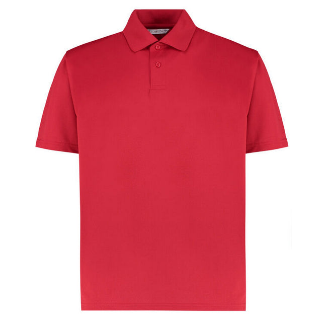 Red - Front - Kustom Kit Mens Premium Cooltex Plus Regular Polo Shirt