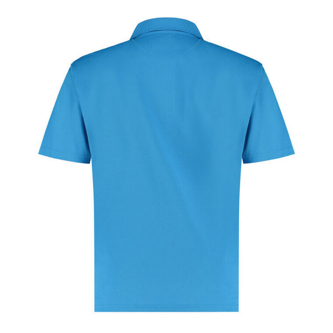 Bright Blue - Back - Kustom Kit Mens Premium Cooltex Plus Regular Polo Shirt