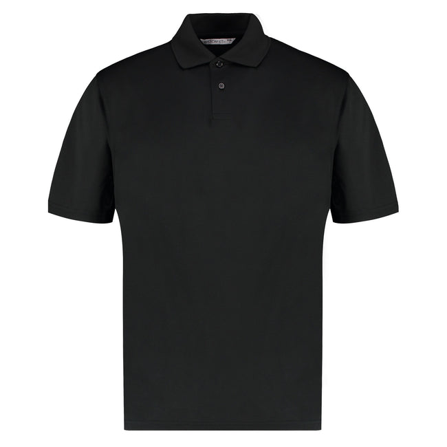 Black - Front - Kustom Kit Mens Premium Cooltex Plus Regular Polo Shirt