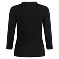 Black - Back - Kustom Kit Womens-Ladies Mandarin Collar Regular Top