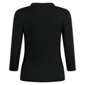 Black - Back - Kustom Kit Womens-Ladies Mandarin Collar Regular Top