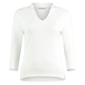 White - Front - Kustom Kit Womens-Ladies Mandarin Collar Regular Top