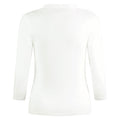 White - Back - Kustom Kit Womens-Ladies Mandarin Collar Regular Top