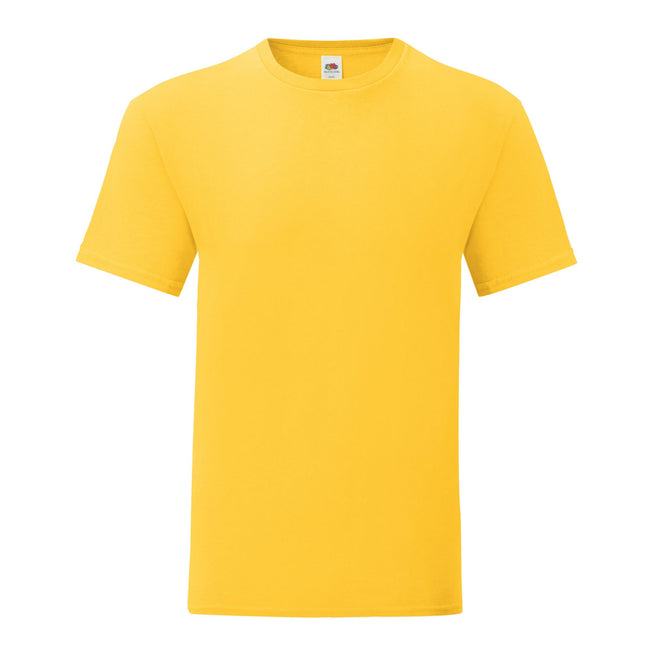 Sunflower - Front - Fruit Of The Loom Mens Iconic Premium Ringspun Cotton T-Shirt