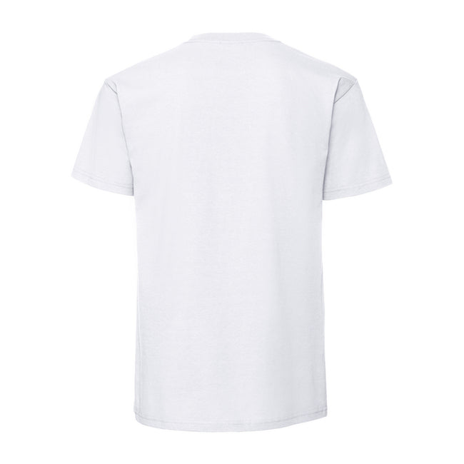 White - Back - Fruit Of The Loom Mens Iconic Premium Ringspun Cotton T-Shirt