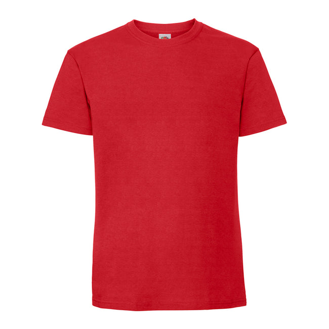 Red - Front - Fruit Of The Loom Mens Iconic Premium Ringspun Cotton T-Shirt