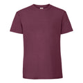Burgundy - Front - Fruit Of The Loom Mens Iconic Premium Ringspun Cotton T-Shirt