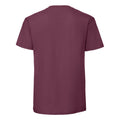 Burgundy - Back - Fruit Of The Loom Mens Iconic Premium Ringspun Cotton T-Shirt