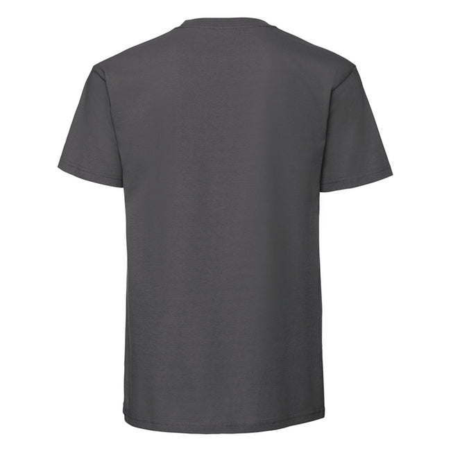 Light Graphite - Back - Fruit Of The Loom Mens Iconic Premium Ringspun Cotton T-Shirt