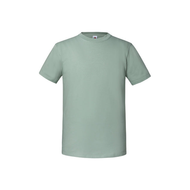 Sage - Front - Fruit Of The Loom Mens Iconic Premium Ringspun Cotton T-Shirt