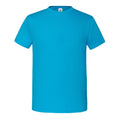 Azure Blue - Front - Fruit Of The Loom Mens Iconic Premium Ringspun Cotton T-Shirt