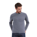 Convoy Grey - Front - Russell Mens Classic Long-Sleeved T-Shirt