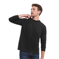 Black - Front - Russell Mens Classic Long-Sleeved T-Shirt