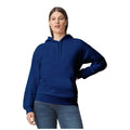Navy Blue - Front - Gildan Unisex Adult Softstyle Fleece Midweight Hoodie