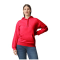 Red - Front - Gildan Unisex Adult Softstyle Fleece Midweight Hoodie