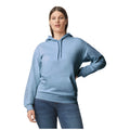 Stone Blue - Front - Gildan Unisex Adult Softstyle Fleece Midweight Hoodie