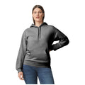 Charcoal - Front - Gildan Unisex Adult Softstyle Fleece Midweight Hoodie