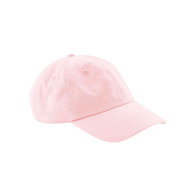 Powder Pink - Front - Beechfield Organic Cotton Panelled Baseball Cap