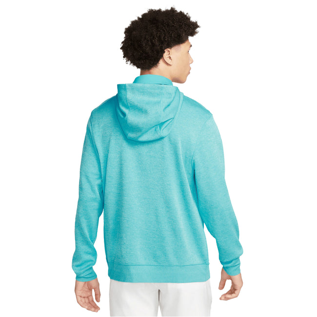 Ocean Bliss-Baltic Blue-Brushed Silver - Back - Nike Mens Dri-FIT Golf Hoodie