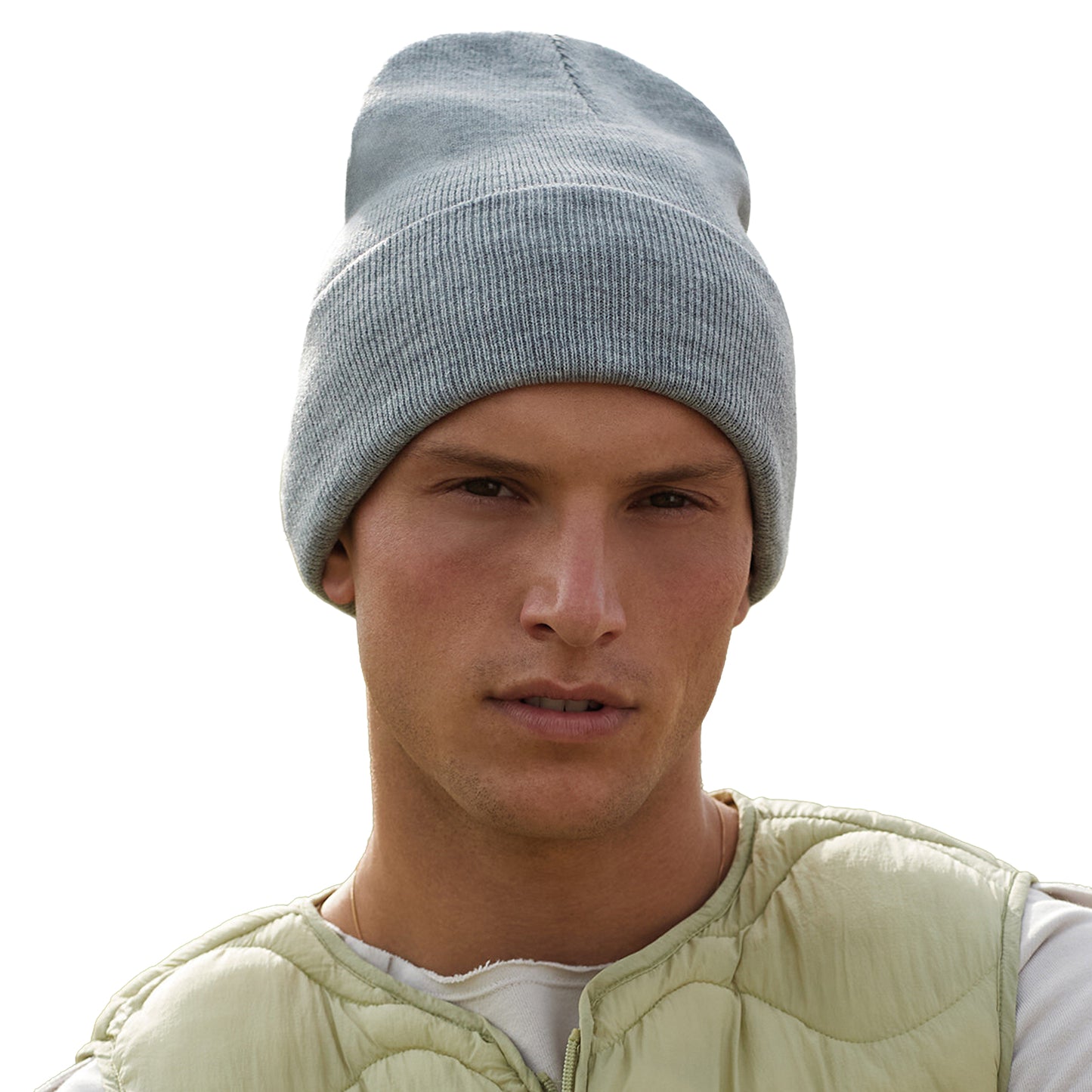 Ash Grey - Back - Beechfield Unisex Adult Orginal Deep Cuffed Beanie