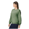 Military Green - Side - Gildan Unisex Adult Softstyle Fleece Midweight Pullover