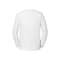 White - Back - Fruit of the Loom Mens Iconic Premium Plain Long-Sleeved T-Shirt
