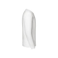 White - Side - Fruit of the Loom Mens Iconic Premium Plain Long-Sleeved T-Shirt