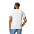 White - Back - Gildan Unisex Adult Softstyle Plain Enzyme Washed T-Shirt